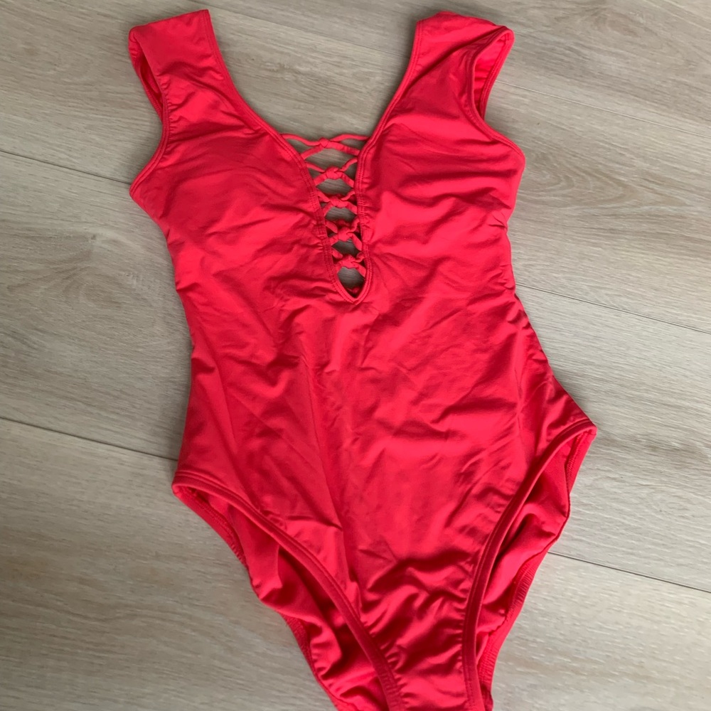 KNOTTY LACE DOWN ONE-PIECE SWIMSUIT